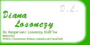 diana losonczy business card